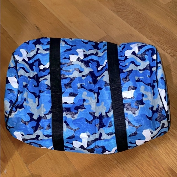 Mixed Bag Designs Blue camouflage Camo duffel bag overnight lined Ripstop NICE! - Picture 2 of 6